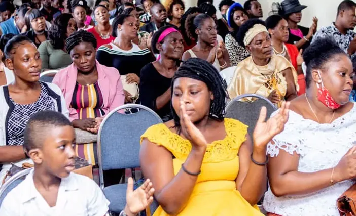 Women's clapping in an event